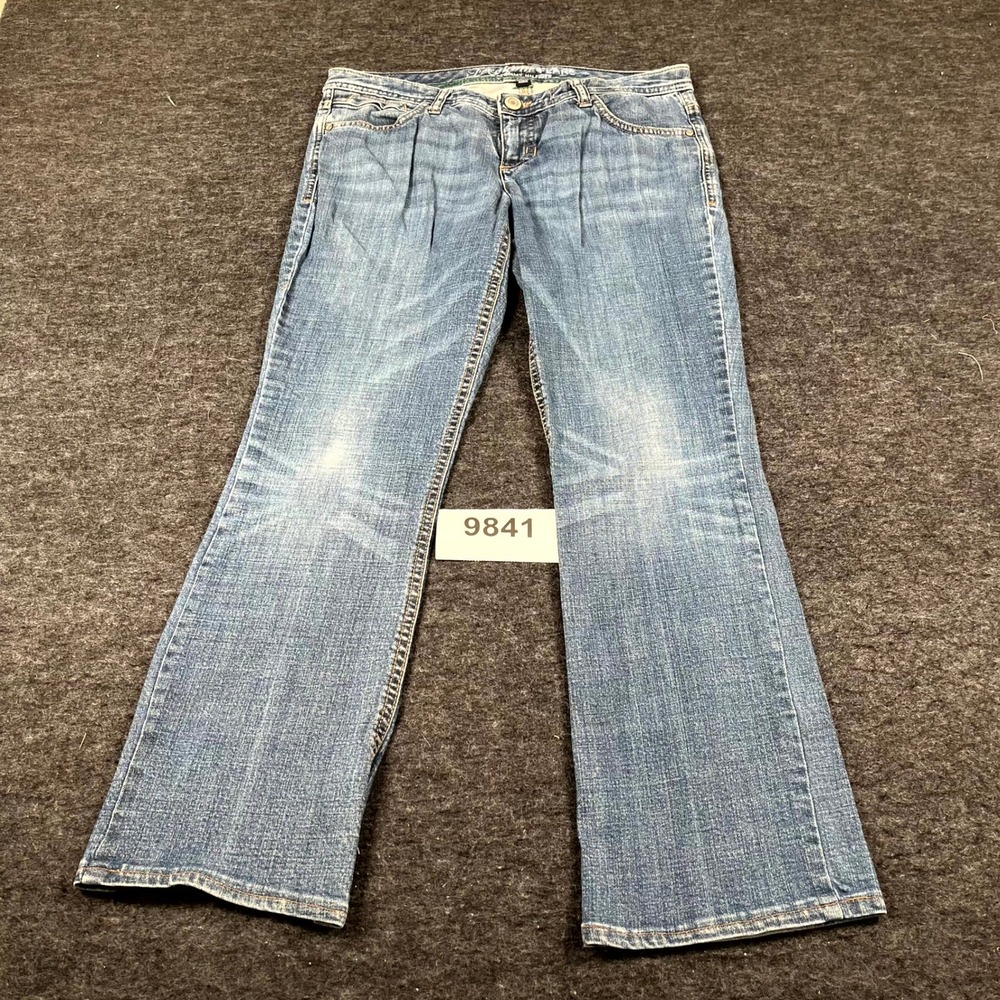 Tommy Hilfiger Freedom Flare Jeans Womens 8 Blue Denim Cotton Stretch Whiskers